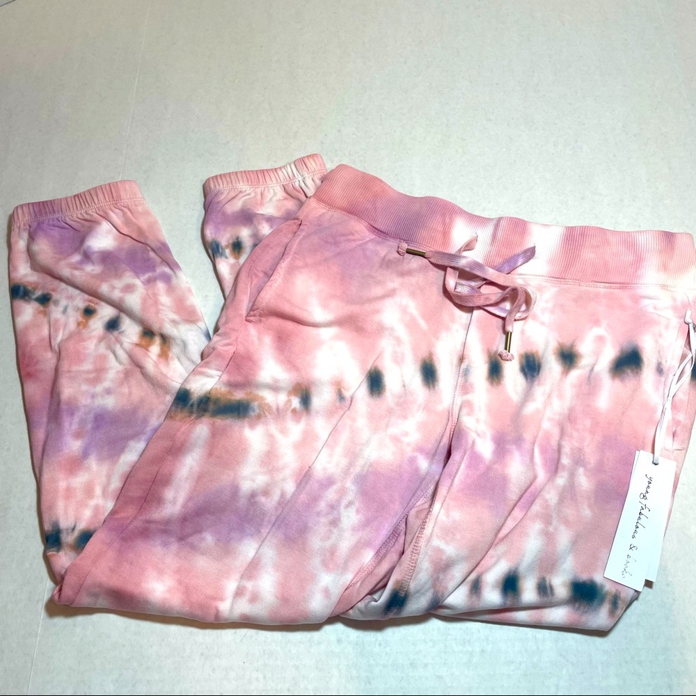 Young Fabulous and Broke super soft pink tie dye rayon pants Medium PRICE FIRM!